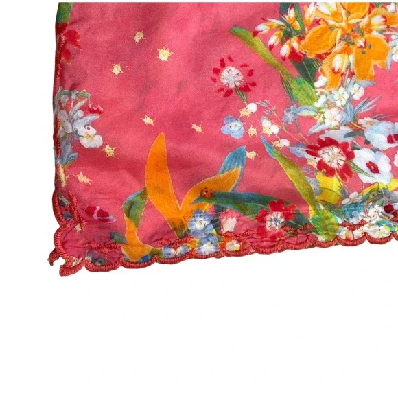 NEW‎ JOHNNY WAS Nephi Silk Floral Butterfly Kimono Tunic Top O/S Pink Oversized - Picture 10 of 13